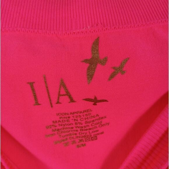 ‼️final must bundle‼️ IA Icon Apparel Hot Pink Neon Nylon Tights - Picture 3 of 11